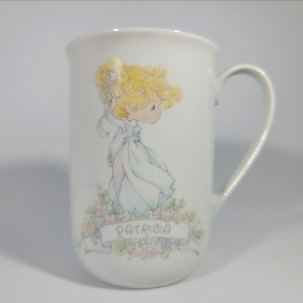 Precious Moments Coffee Cup Mug Name PATRICIA Vintage 1989 Korea